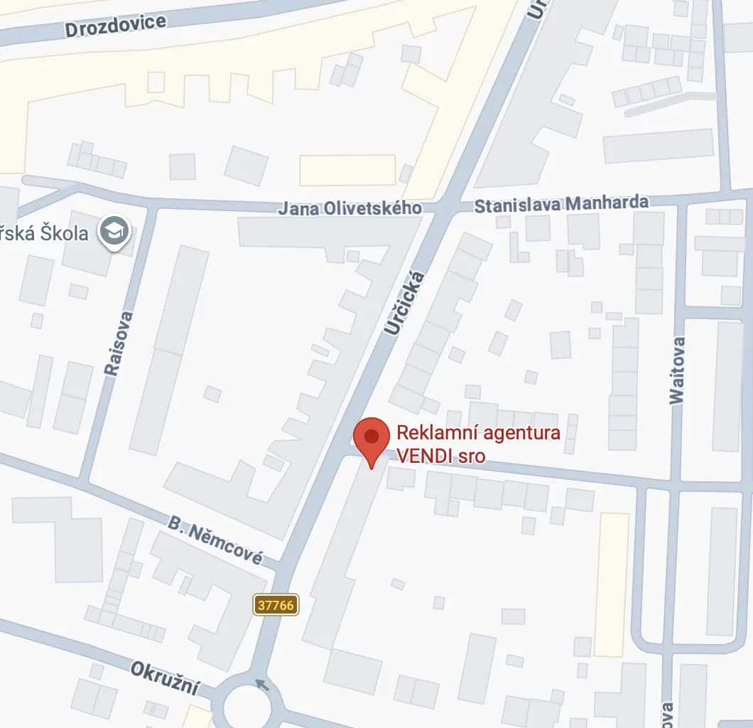 Poloha sídla VENDI s.r.o. na mapě, Dr. Horáka 2, Prostějov