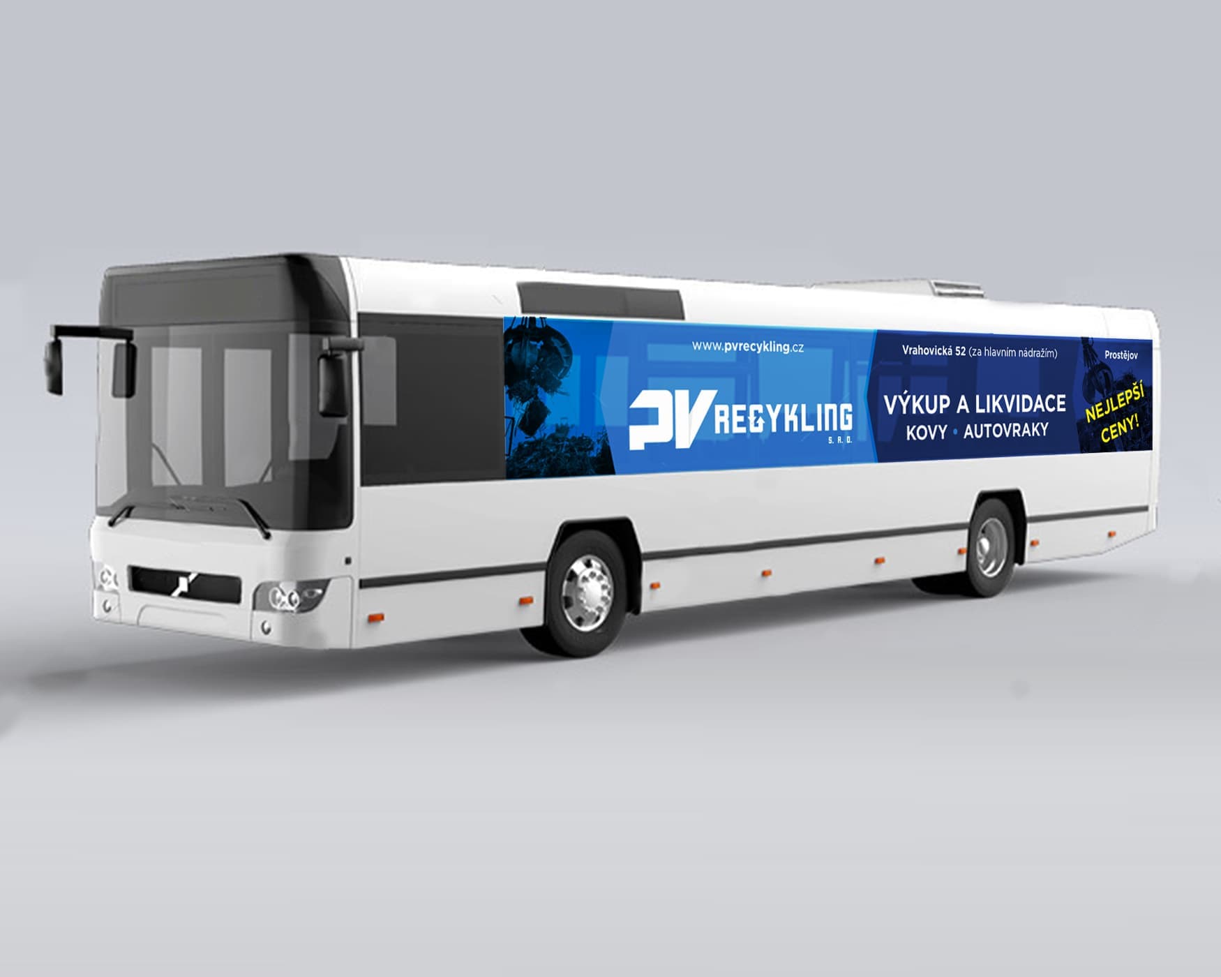 Ukázka práce reklamní agentury VENDI – polep autobusu